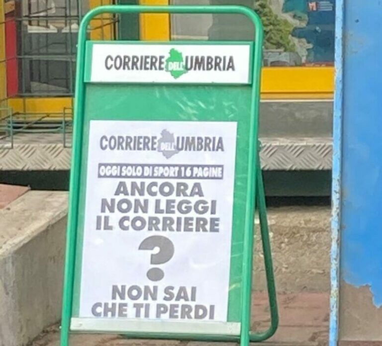 L’iniziativa del Corriere dell’Umbria per riportare i lettori alle edicole
